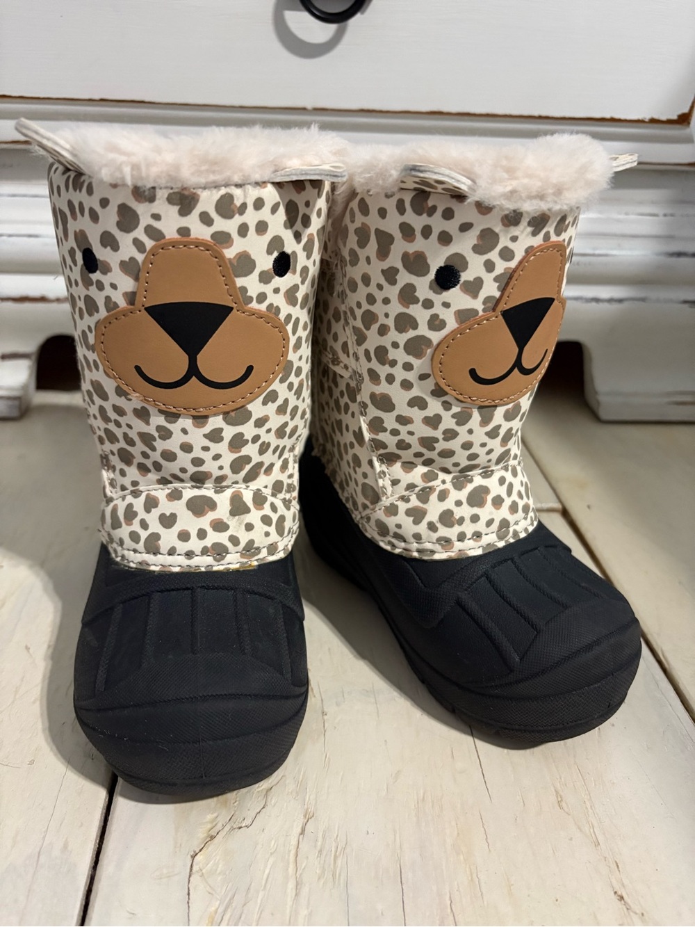Cat & Jack Toddler Girls Faux Fur Frankie Thermalite Winter Snow Boots Size 8